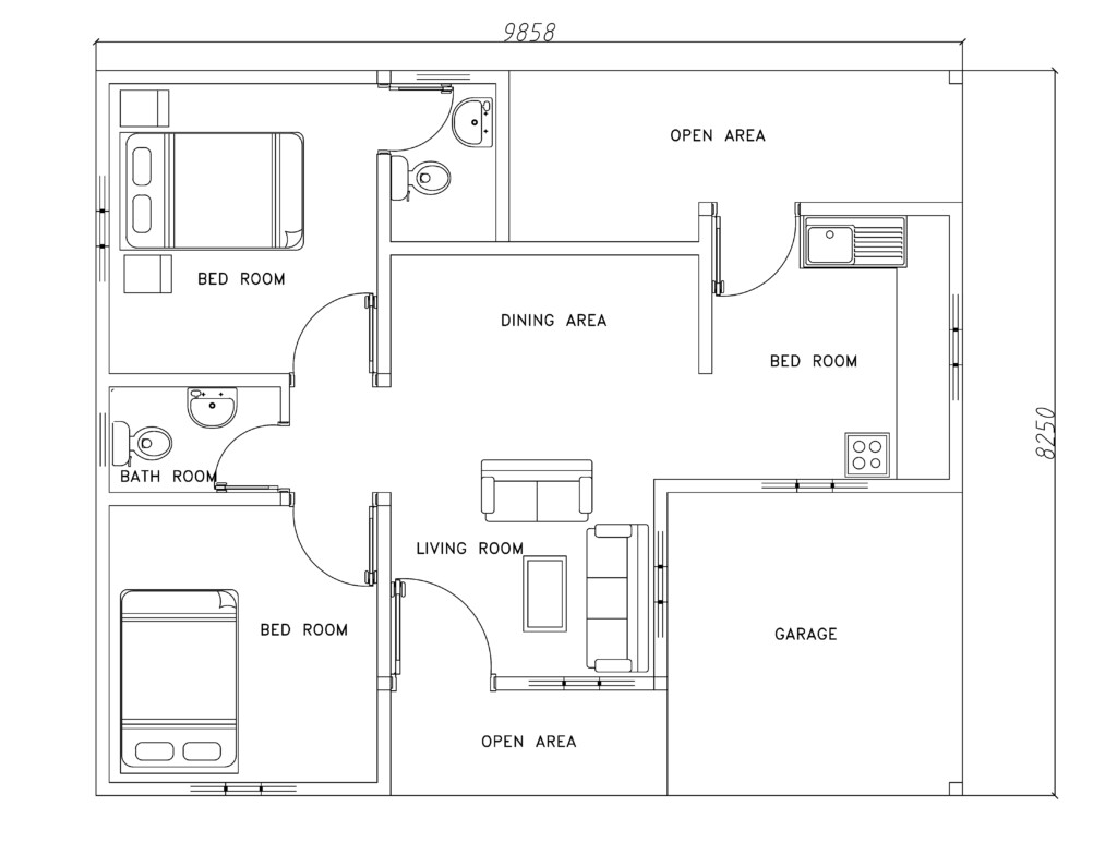 Autocad Floor Plan Template This Includes Floor Plan Creation Design  - 19 Bedroom House Floor Plan