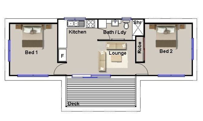 Awesome 2 Bedroom Guest House Plans New Home Plans Design - Two Bedroom Guest House Floor Plans