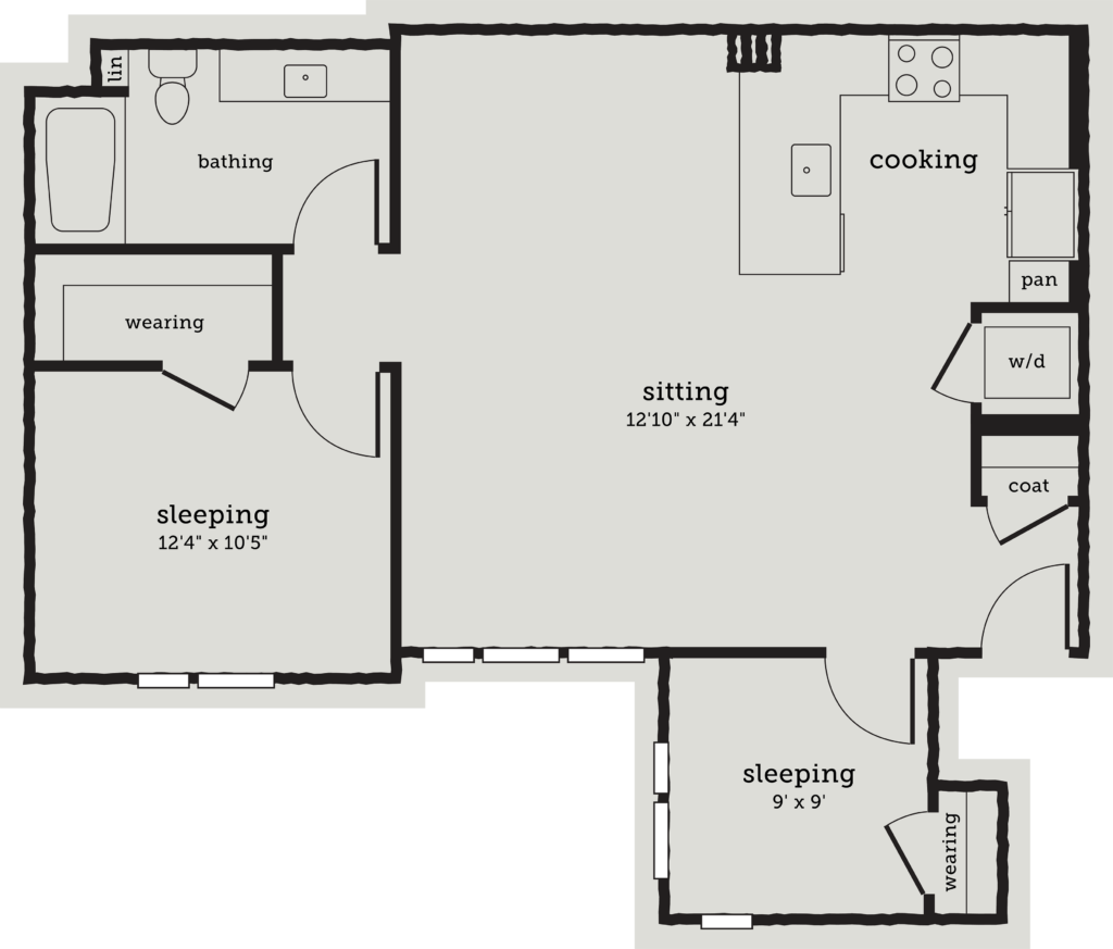 B1 Two Bedroom Brand New 2 Bedroom Apartments In Oakland CA - 2 Bedroom Apartments Floor Plan 2 Addition To House