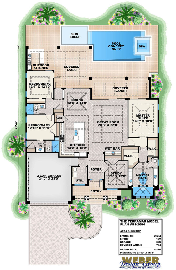 Beach House Plan Contemporary Caribbean Beach Home Floor Plan - Coastal Living Floor Plans For Houses With Detached Bedrooms