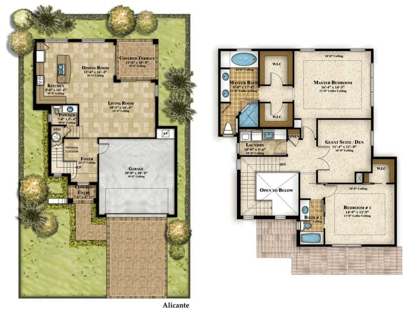 Beautiful 3 Bedroom 2 Storey House Plans New Home Plans Design - Three Bedroom House Two Stories Floor Plan