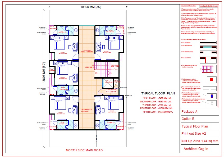 Best Guest House Design In 2170 Square Feet 201 Architect Org In - Guest House Floor Plans 3 Bedroom