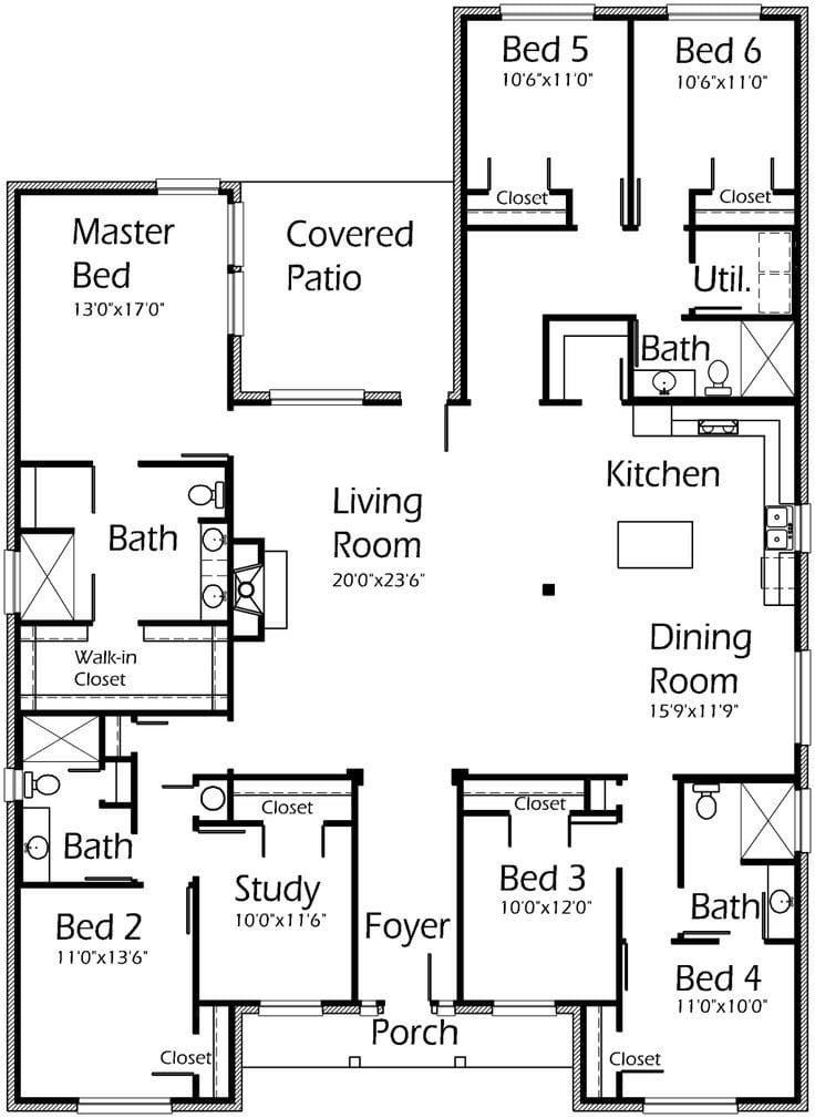 Best Of Simple 5 Bedroom House Plans New Home Plans Design - 5 Bedroom House Plans Open Floor Plan