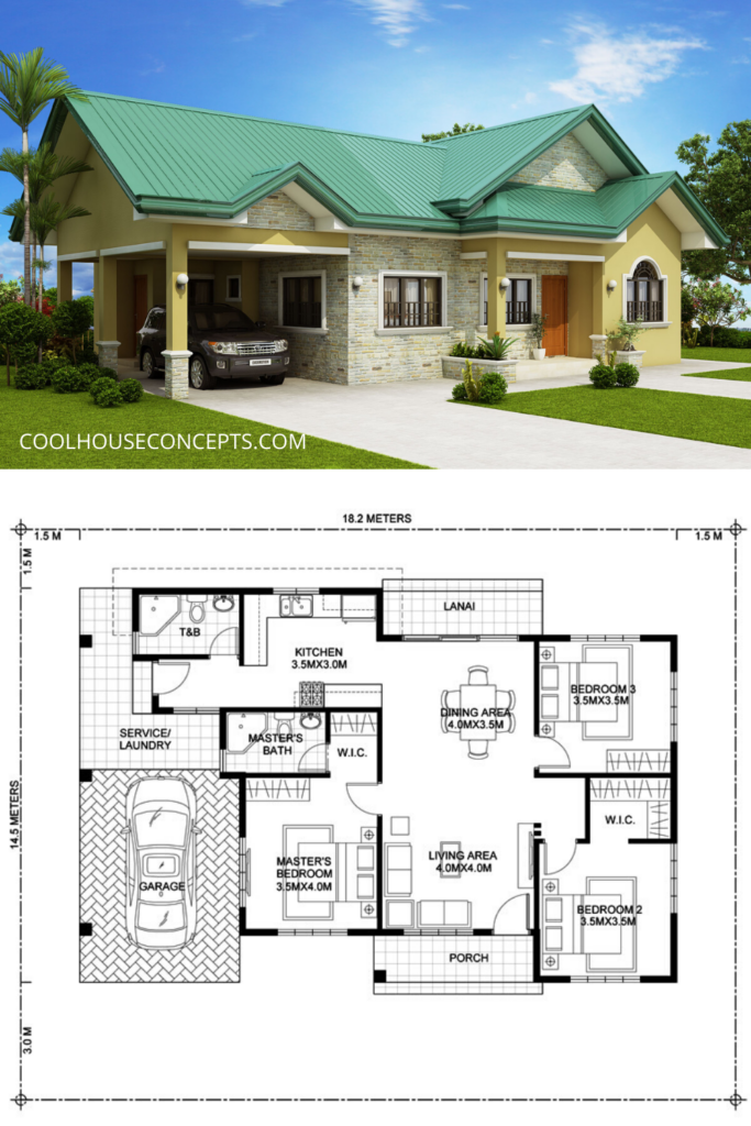 Bungalow Floorplans - Bungalow House Floor Plan 1 Bedroom