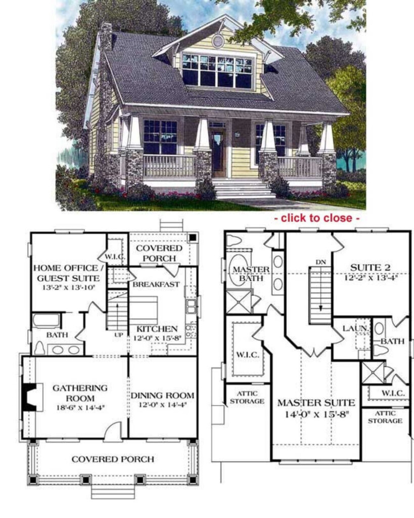 Bungalow House Styles Craftsman House Plans And Craftsman Bungalow  - Bungalow House Floor Plan 1 Bedroom