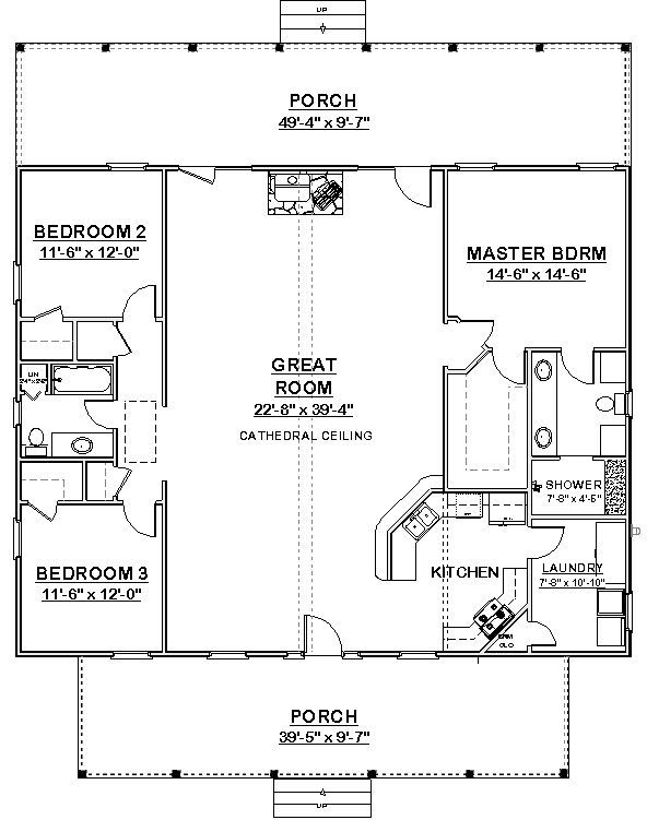 Cabins And Cottages Square House Plans 40x40 The Makayla Plan Has 3  - 3 Bedroom Square House Floor Plans