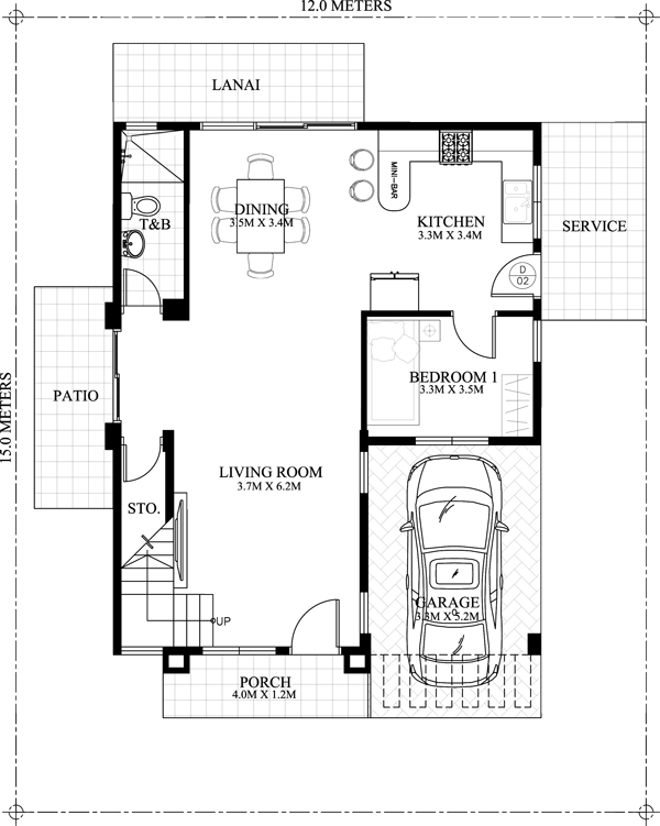 Carlo 4 Bedroom 2 Story House Floor Plan Pinoy EPlans - Floor Plan For 2 Storey House With 4 Bedroom