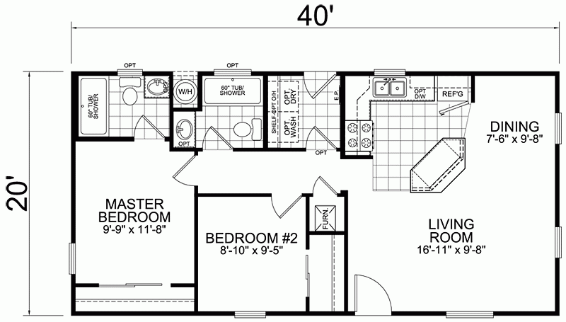 Concept 51 House Plans 24 X 40 - House Floor Plans 24 X 40 Master Bedroom