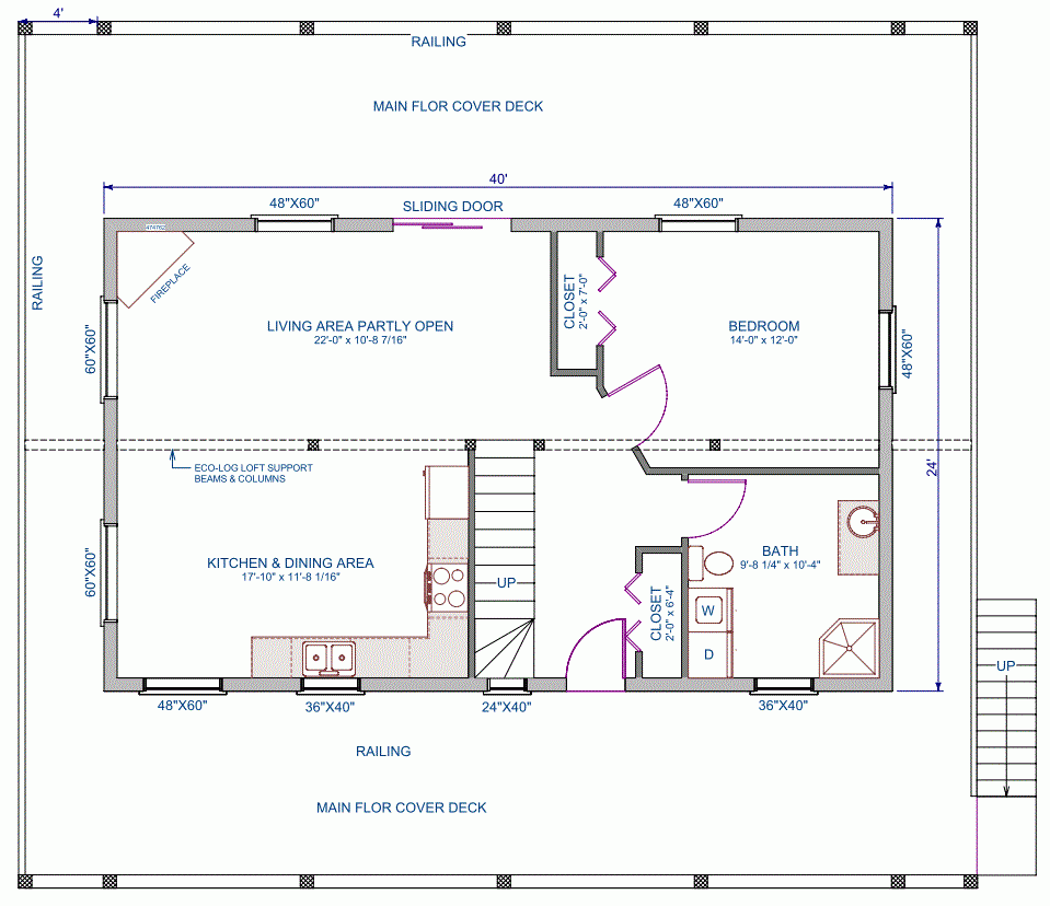 Concept 51 House Plans 24 X 40 - House Floor Plans 24 X 40 Master Bedroom