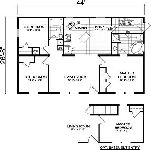 Concept 51 House Plans 24 X 40 - House Floor Plans 24 X 40 Master Bedroom