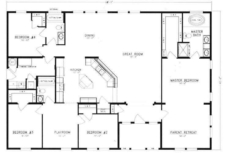 Cool 4 Bedroom Pole Barn House Plans New Home Plans Design - 4 Bedroom Pole Barn House Floor Plans