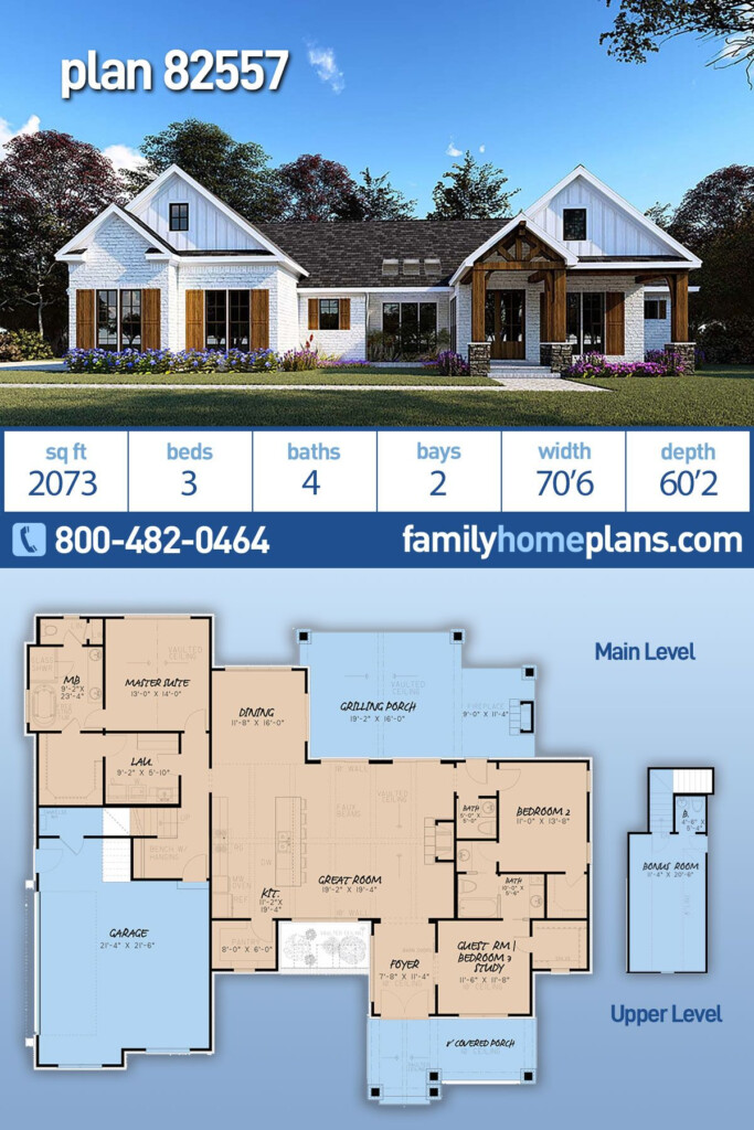 Cottage House Plans Under 2000 Sq Ft - 3 Bedroom House Floor Plans Under 2000