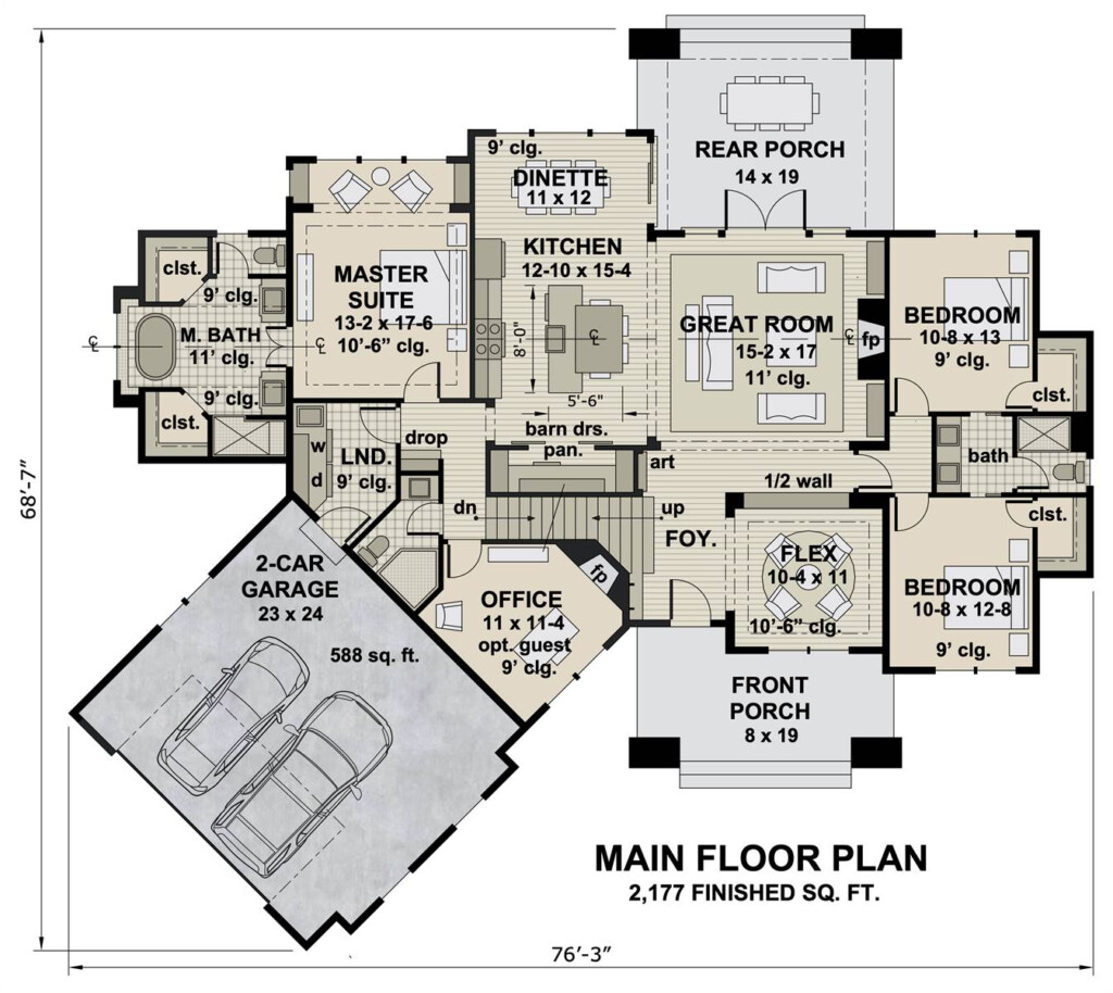 Craftsman Houses Floor Plans Floor Roma - 4 Bedroom House Plans With First Floor Master Craftsman Style