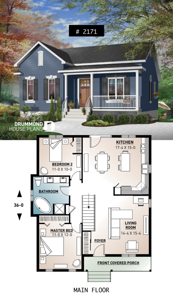 Discover The Plan 2171 kara Which Will Please You For Its 2 Bedrooms 8B8 - One Story 2 Bedroom Floor Plans For Tiny Houses