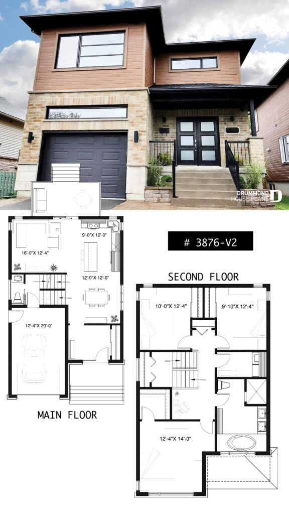 Discover The Plan 3876 V2 Winslet 3 Which Will Please You For Its 3  - 3 Bedroom 2 Floor House Plans