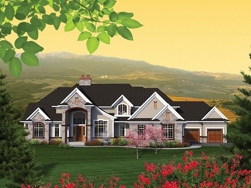 EPlans Traditional House Plan Traditional Elegance 5050 Square Feet  - 1 Floor House Plans+4 Bedrooms