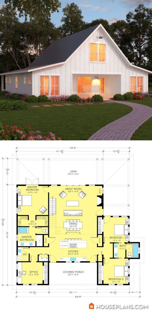 Farmhouse Style House Plan 3 Beds 2 5 Baths 2720 Sq Ft Plan 888 13  - 3 Bedroom 2.5 Bath First Floor Laundry House Plans