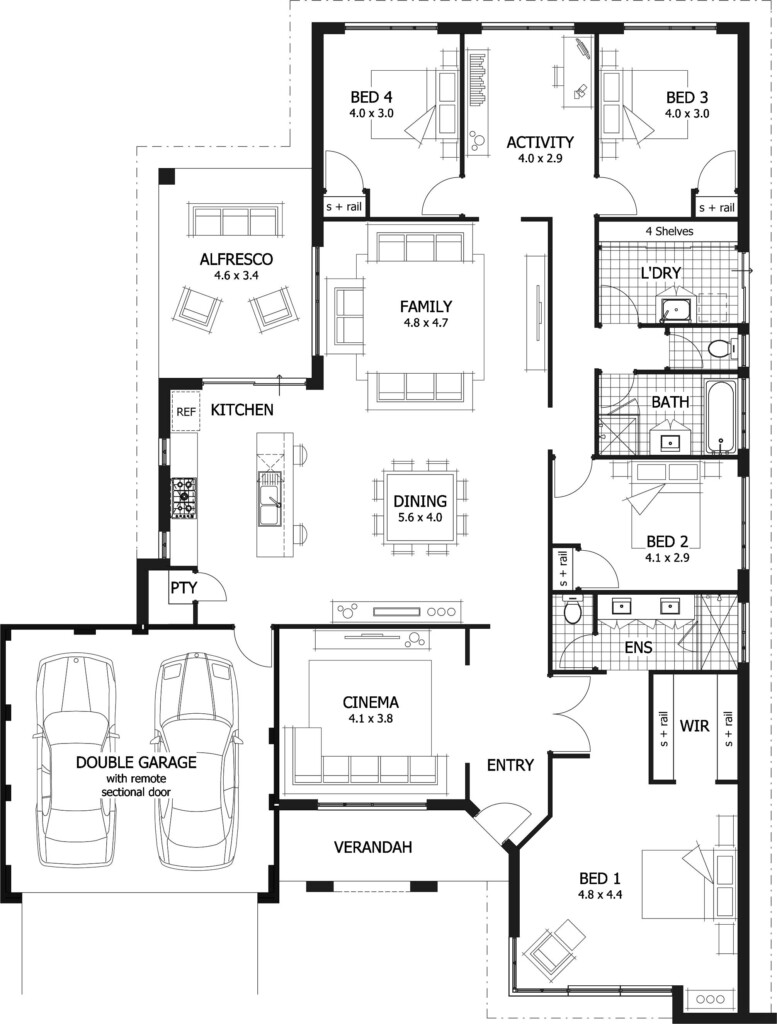 Find A 4 Bedroom Home That s Right For You From Our Current Range Of  - 4 Bedroom House Floor Plans Australia