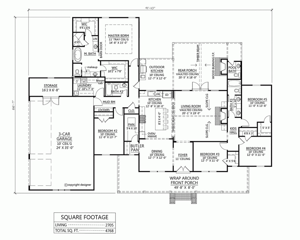 Five Bedroom Single Story 5 House Floor Plans Www resnooze - 5 Bedroom House Floor Plans 1