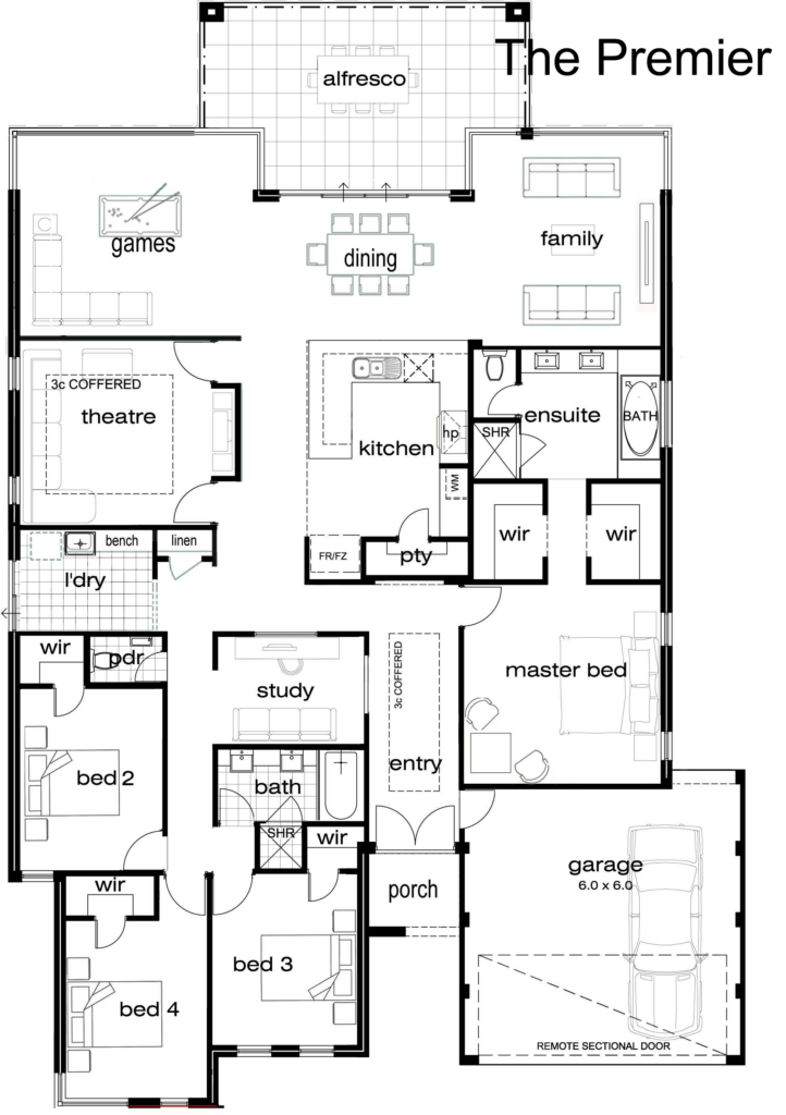 Floor Plan 5 Bedroom Single Story House Plans Bedroom At Real Estate - 5 Bedroom House Floor Plan Design