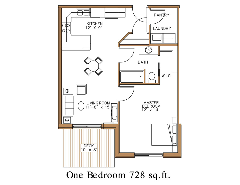 Floor Plan At Northview Apartment Homes In Detroit Lakes Great North  - Apartment Flat 1 Bedroom House Floor Plan