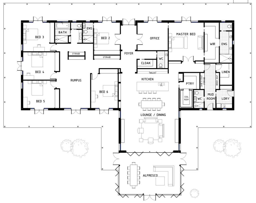 Floor Plan Friday 6 Bedrooms Yatak Odas Kat Planlar House  - 6 Bedroom House Floor Plans 3d