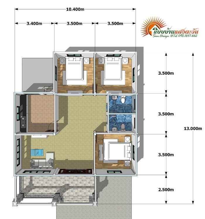 Floor Plan Low Budget Modern 3 Bedroom House Design Viewfloor co - Floor Plan Low Budget Modern 3 Bedroom House Design