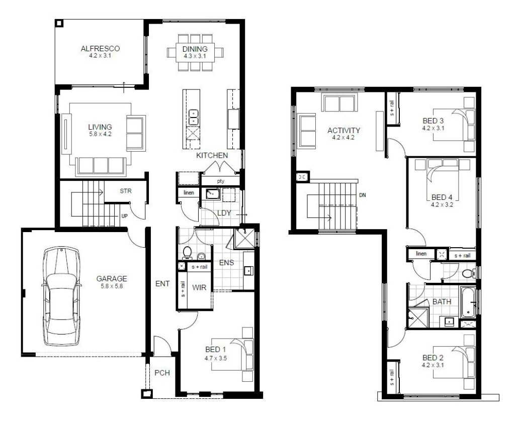 Floor Plans For A Four Bedroom House Bedroom Decorating Ideas In 2019  - 4 Bedroom 2.5 Bath House Floor Plans