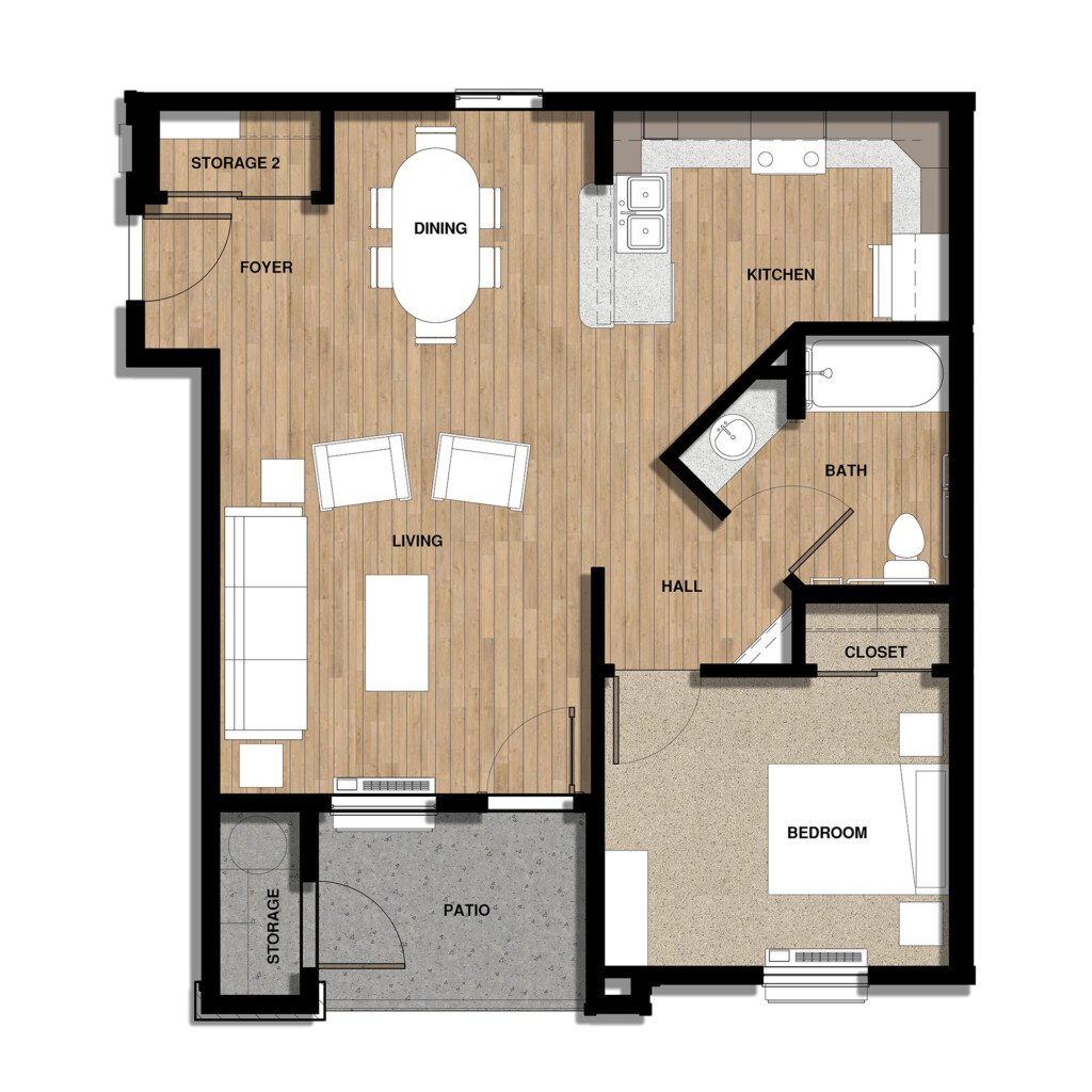 Floor Plans Salado Orchard Apartments Affordable Housing In Kihei  - 1 Bedroom Public Housing Floor Plan