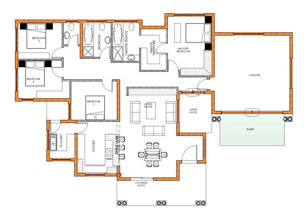 Free 4 Bedroom House Plans And Designs Image New Home Floor Plans - Free 4 Bedroom House Floor Plans