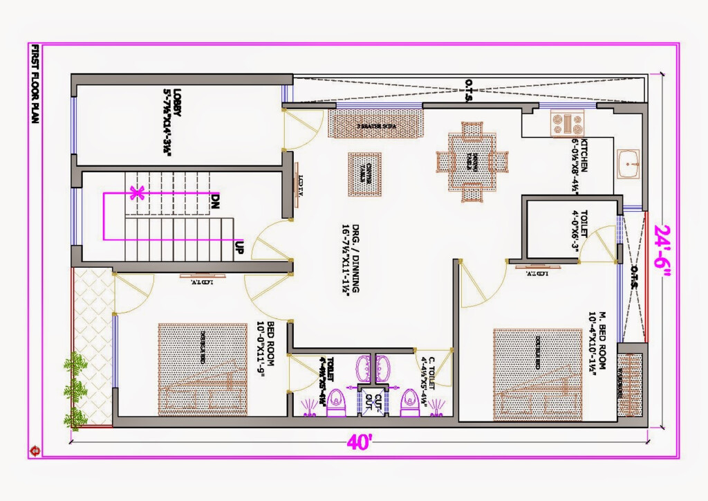 Ghar Planner Leading House Plan And House Design Drawings Provider In  - Independent House 2 Bedroom Floor Plans India