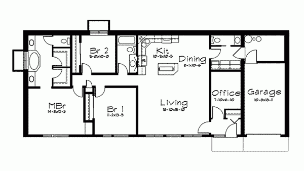 Grandale Berm Home Plan 057D 0016 House Plans And More - 2 Bedroom Berm House Floor Plans