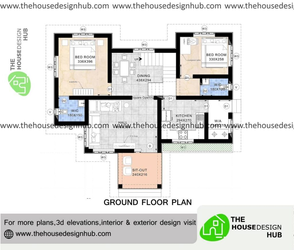 Ground Floor 2 Bedroom House Plans Indian Style Home Alqu - Ground Floor 2 Bedroom House Plans Indian Style