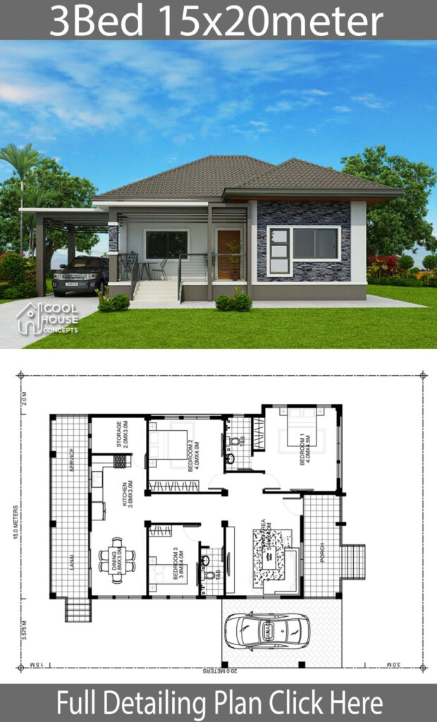 Home Design Plan 15x20m With 3 Bedrooms Home Planssearch Simple  - Government House 3 Bedroom Floor Plans