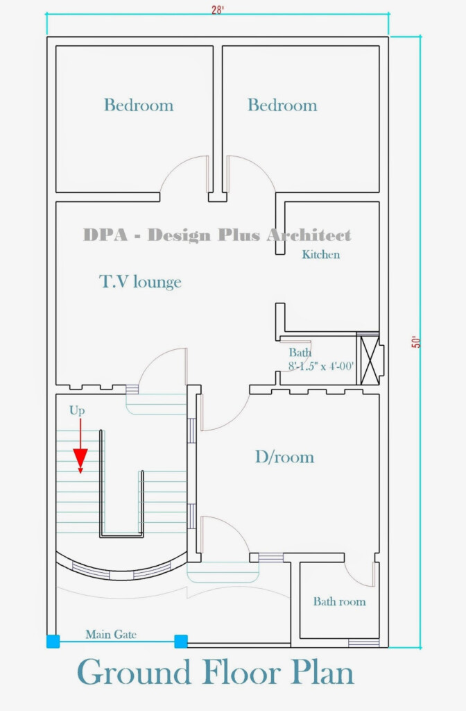 Home Plans In Pakistan - 3 Bedroom House Floor Plans In Pakistan