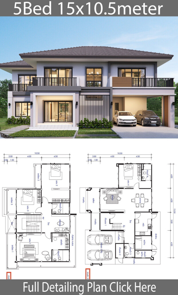 House Design Plan 13x12m With 5 Bedrooms Home Design With Plan FE9 - 5 Bedroom House Floor Plan Ideas