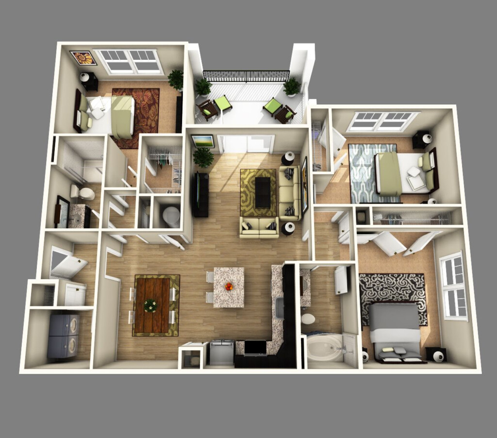 House Floor Plans 3 Bedroom 2 Bath 3d - House Floor Plans 3 Bedroom 2 Bath 3d