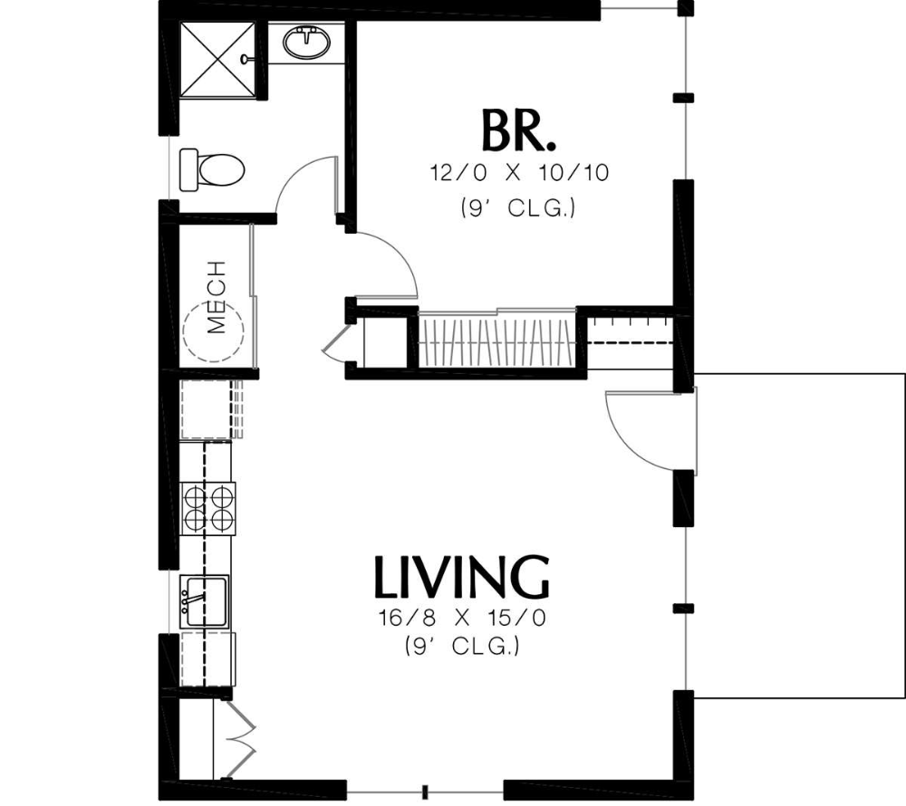 House Plan 2559 00677 Small Plan 600 Square Feet 1 Bedroom 1  - 1 Bedroom Square House Floor Plans