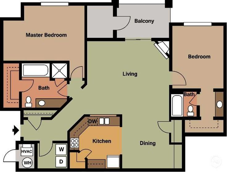 House Plans 2 Bedroom 2 Bath House Plans - Floor Plans 2 Bedroom 2 Bath House