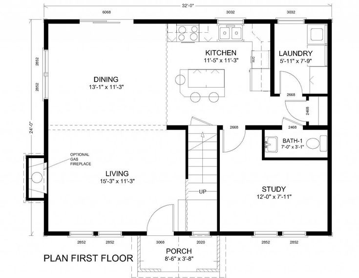 House Plans 24 X 32 Colonial Floor Plans Colonial Floor Plans Open  - 24 X 32 3 Bedroom House Floor Plans