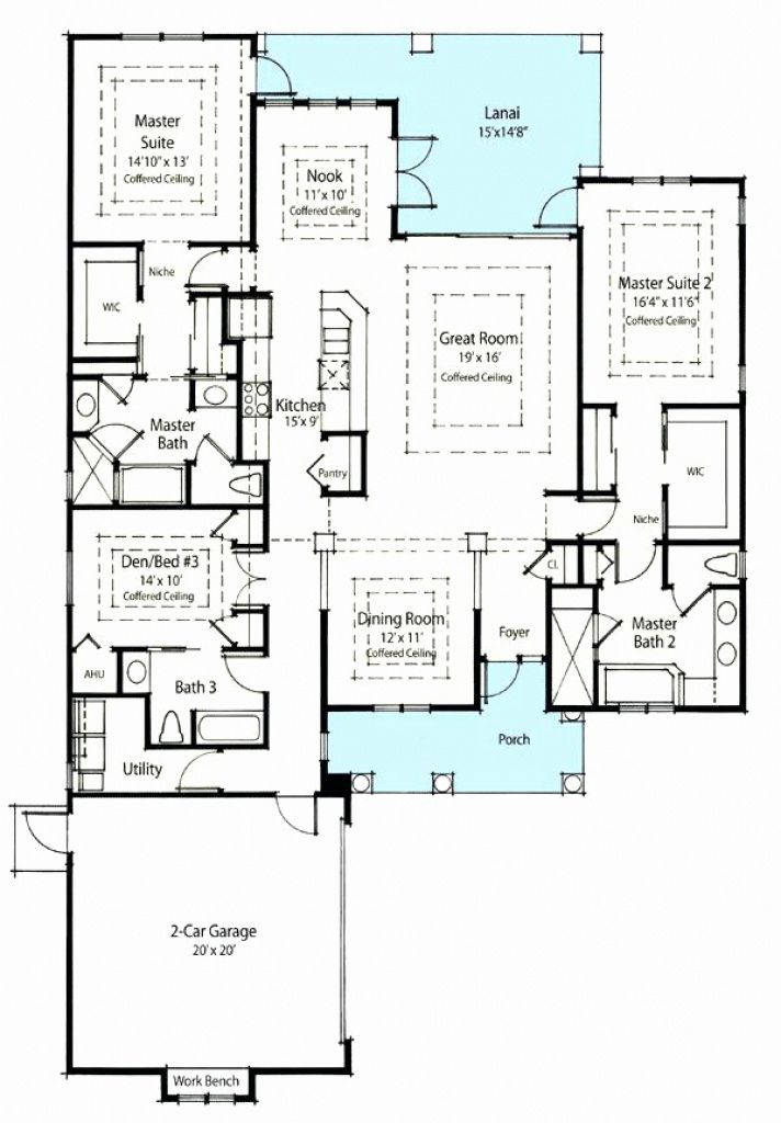 House Plans With 2 Master Bedrooms A Comprehensive Guide House Plans - House Floor Plans With 2 Master Bedrooms