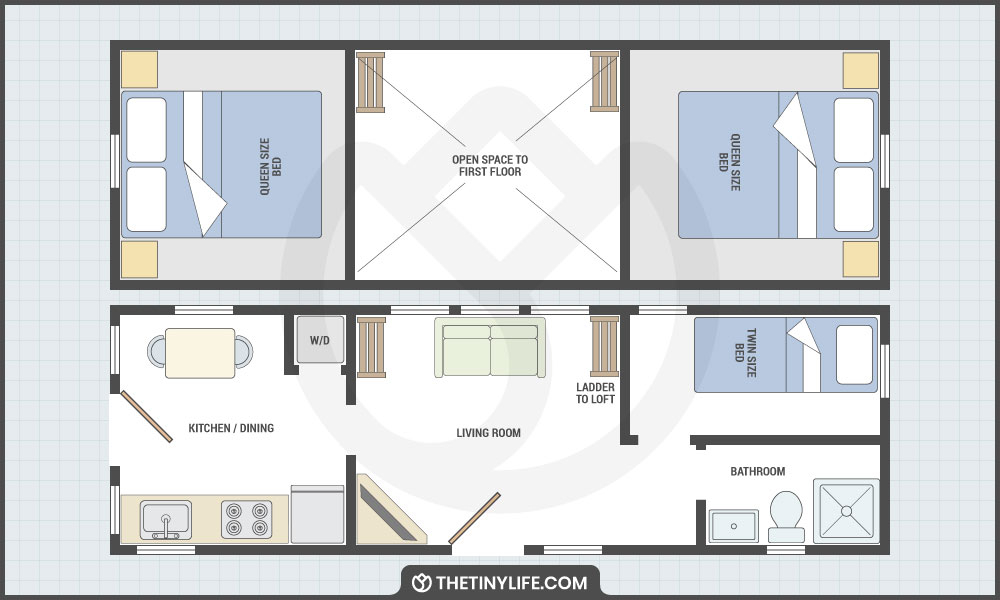 How To Build A 3 Bedroom Tiny House Www resnooze - Floor Plans For 3 Bedroom Tiny House