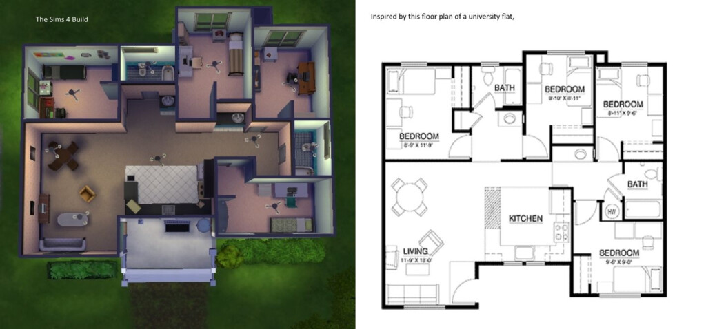 Image Result For Sims 3 House Blueprints 4 Bedrooms Sims 4 House  - Sims 4 3 Bedroom House Floor Plan