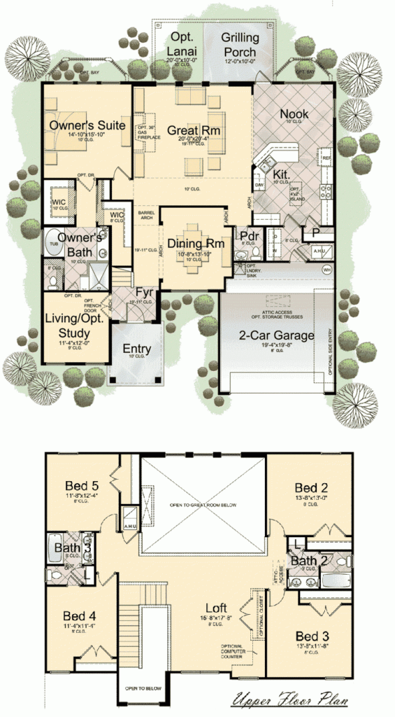 Inspiration Dream House 5 Bedroom 2 Story House Plans - 5 Bedroom House Floor Plans 2 Story