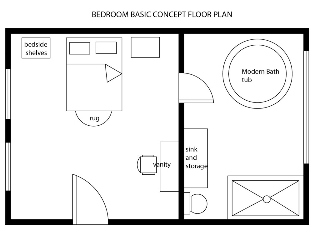 INTERIOR DESIGN DECOR MODERN BEDROOM BASIC FLOOR PLAN - 19 Bedroom House Floor Plan