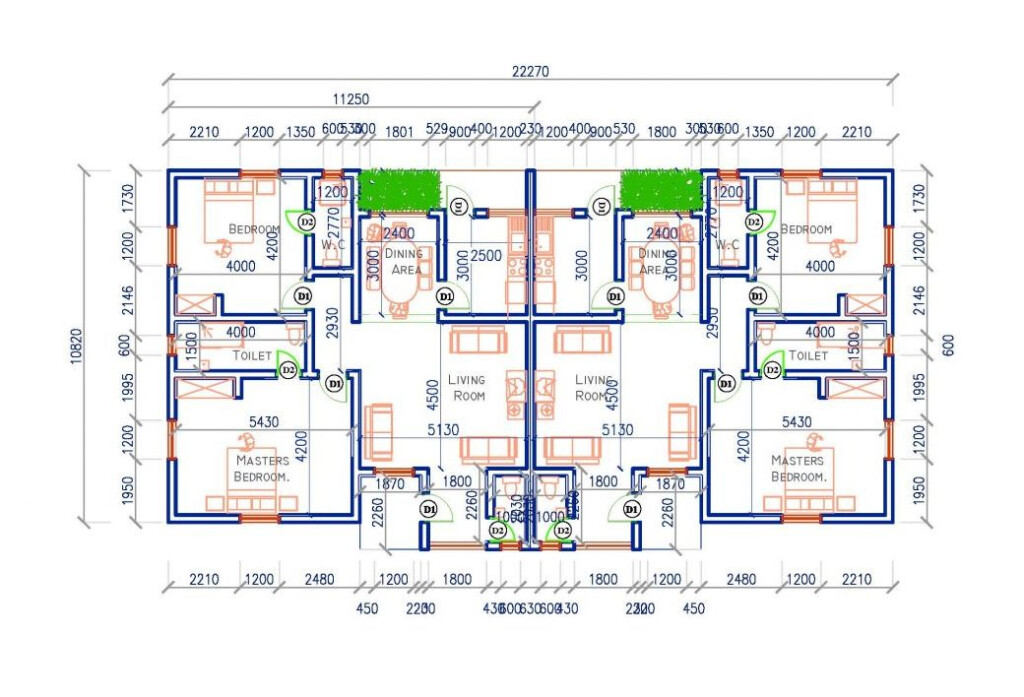 Karshi Plains 2 Bedroom Semi Detached Bungalow Qudus Homes - Two Bedroom Semi Detached House Floor Plans