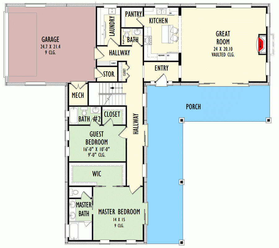 L Shaped House Plans Designs Image To U - L-shaped House Plans With 3 Bedrooms 1600sqm One Floor