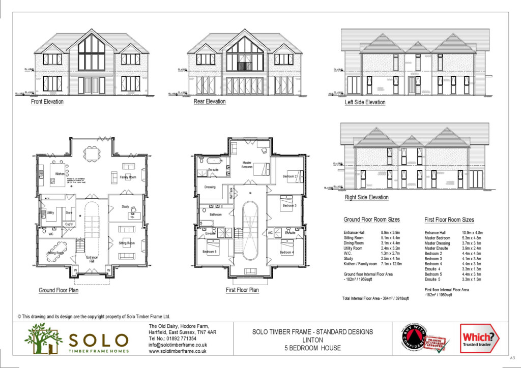 Lintons 5 Bedroom House Design Designs Solo Timber Frame Homes - 5 Bedroom House Floor Plans Uk