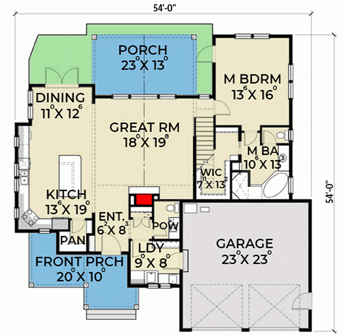 Lovely 4 Bed Craftsman House Plan With First Floor Master 280025JWD  - 4 Bedroom House Plans With First Floor Master Craftsman Style