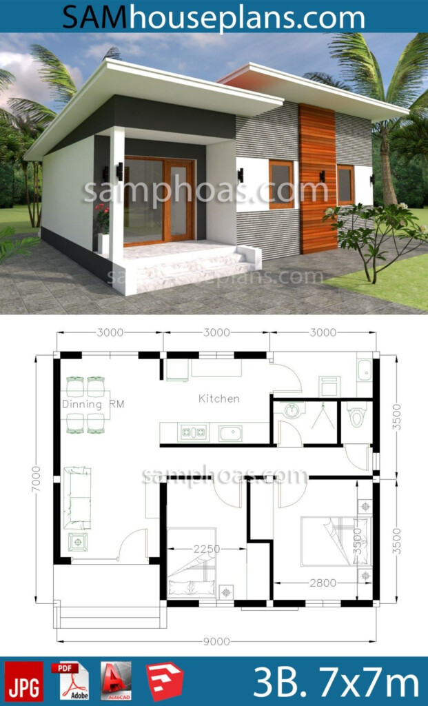 Low Budget Modern 2 Bedroom House Design Floor Plan BESTHOMISH - Simple Two Bedroom House Floor Plans